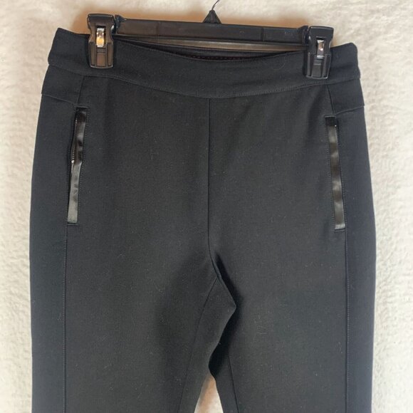 Cartonnier Anthropologie Pants Pull On Women's 4 Black Stretch Slash Pocket 9706 - Picture 2 of 13